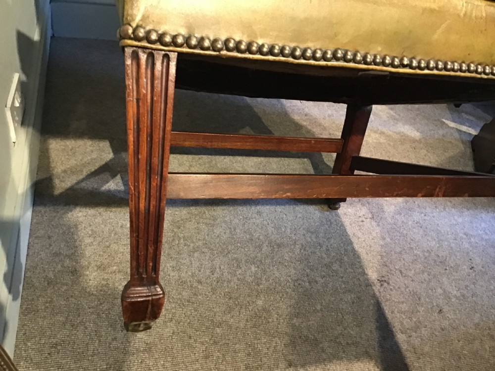 Georgian leather wing chair View VII