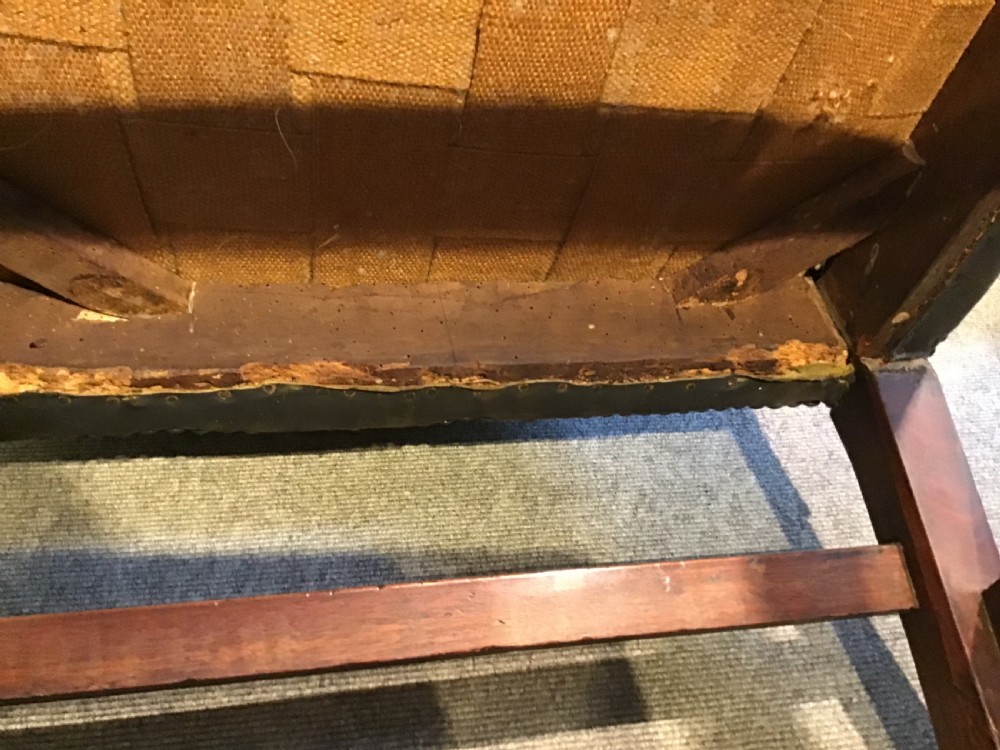 Georgian leather wing chair View IX