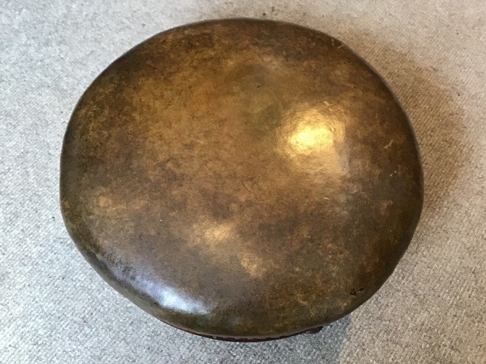 Antique circular footstool View III