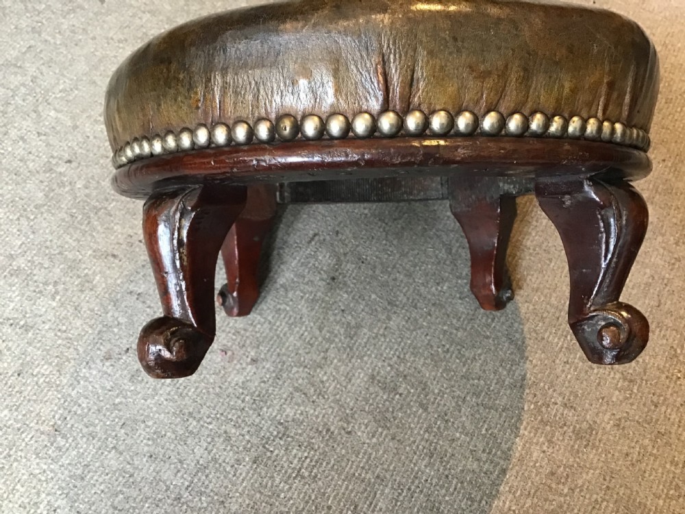 Antique circular footstool View IV