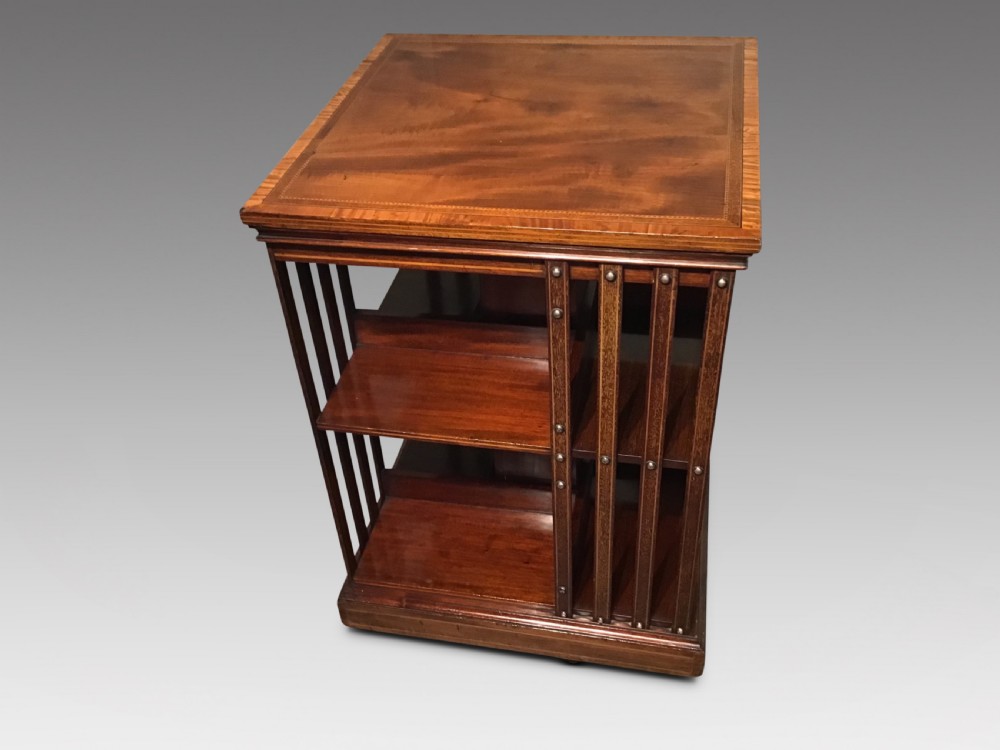 Antique revolving bookcase View II