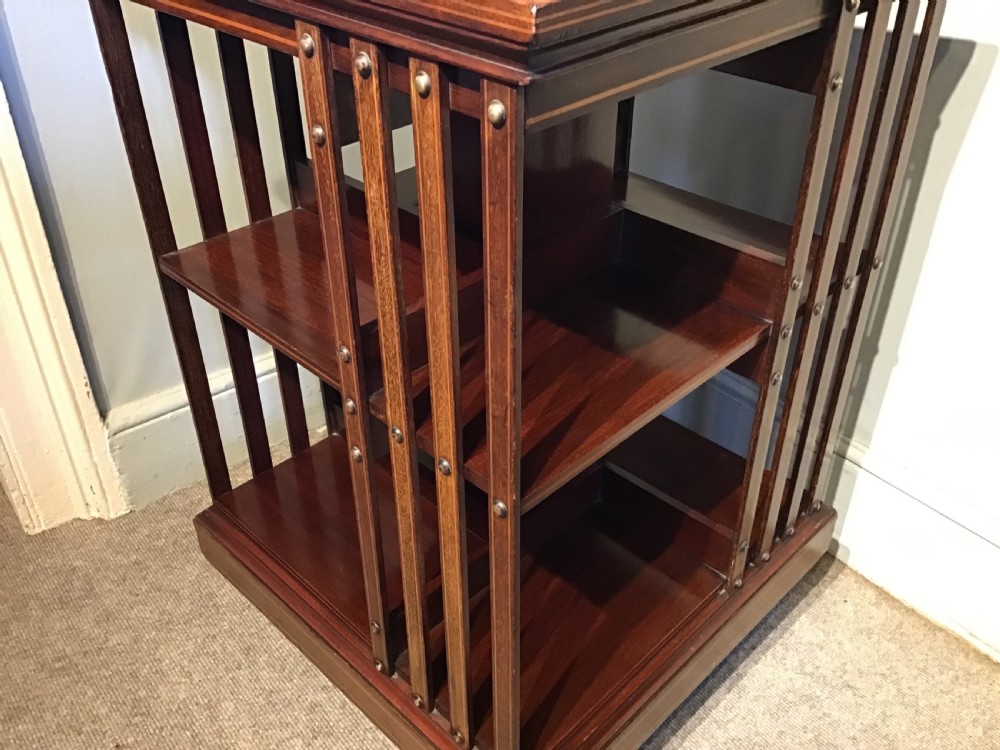 Antique revolving bookcase View V