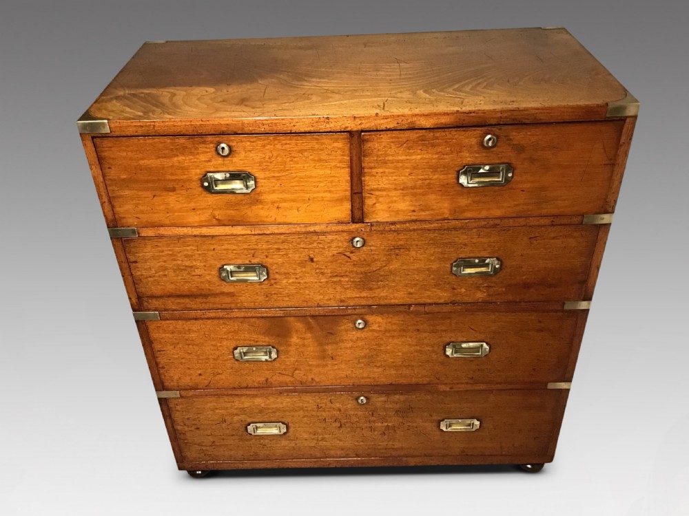 Antique campaign chest by Ross and Co