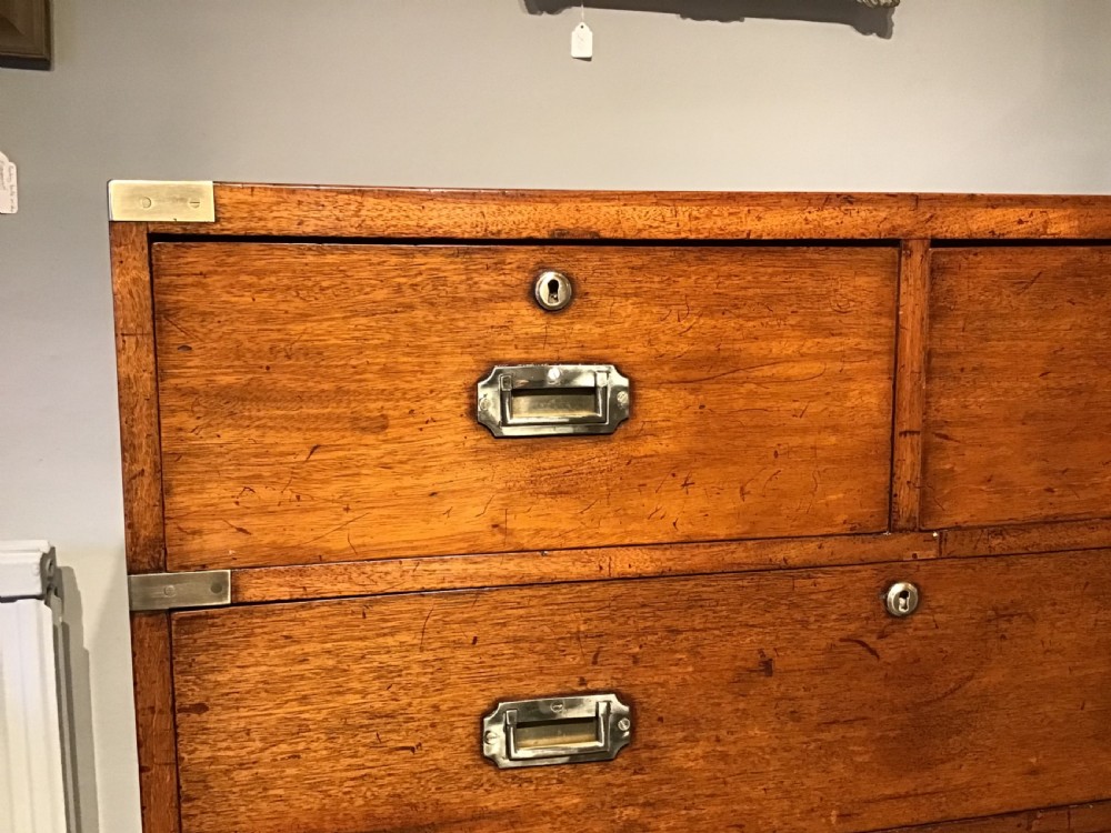 Antique campaign chest by Ross and Co View IV