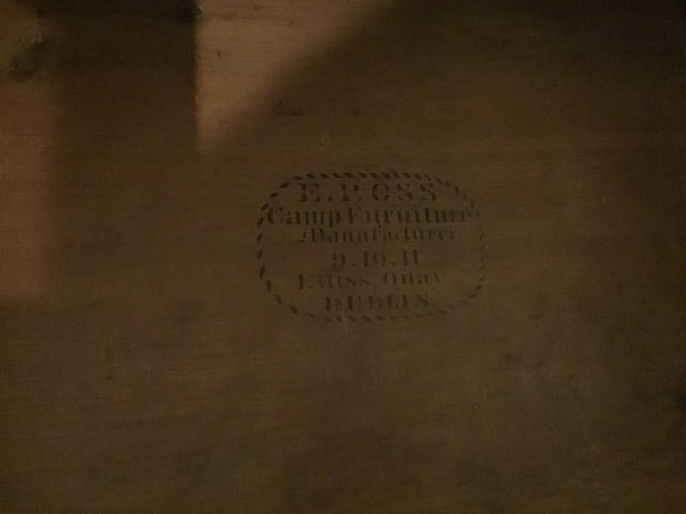 Antique campaign chest by Ross and Co View VIII