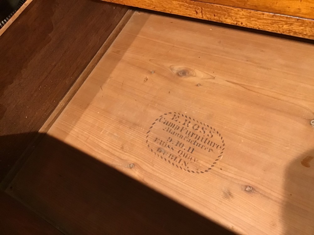 Antique campaign chest by Ross and Co View IX