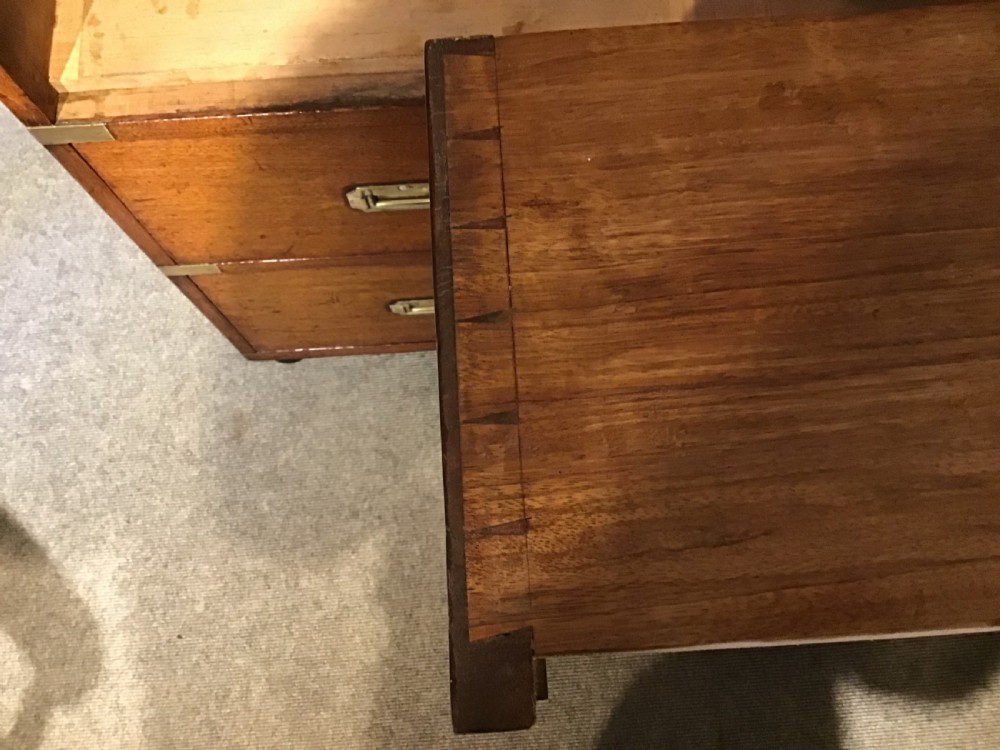 Antique campaign chest by Ross and Co View XI