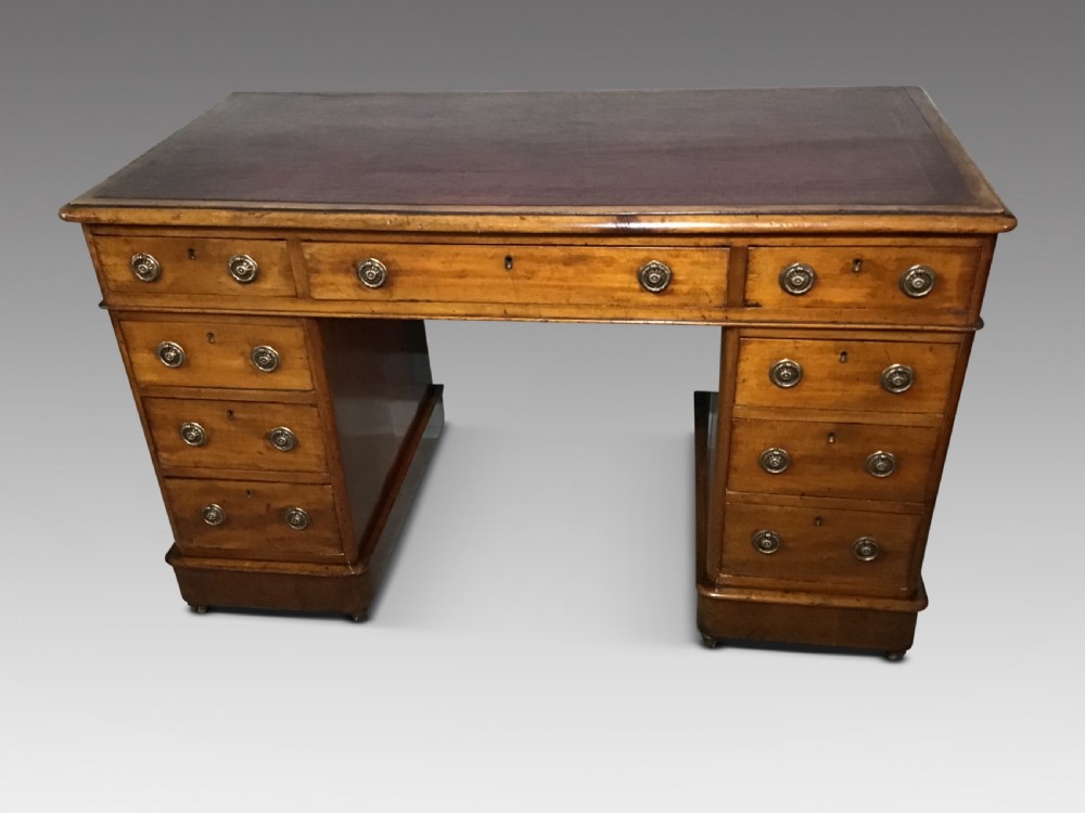 Antique pedestal desk View II