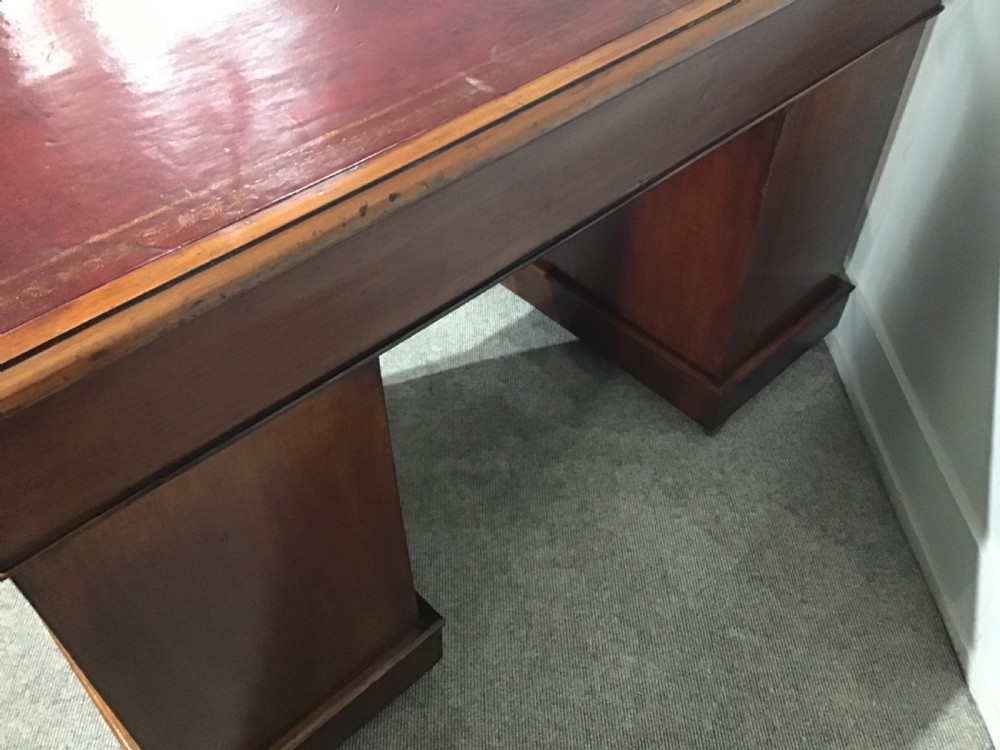 Antique pedestal desk View IX