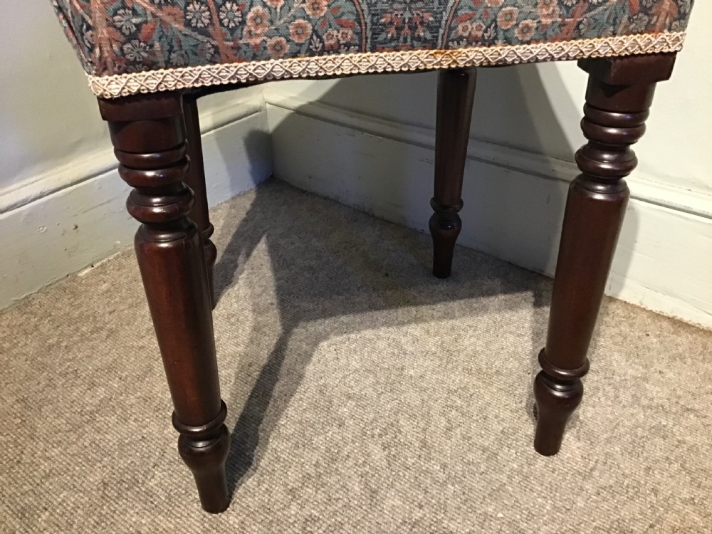 Antique unholstered stool View II