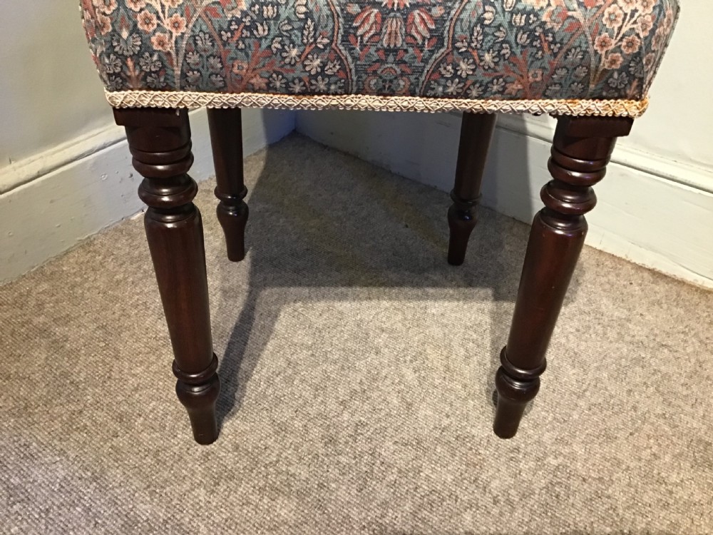 Antique unholstered stool View III