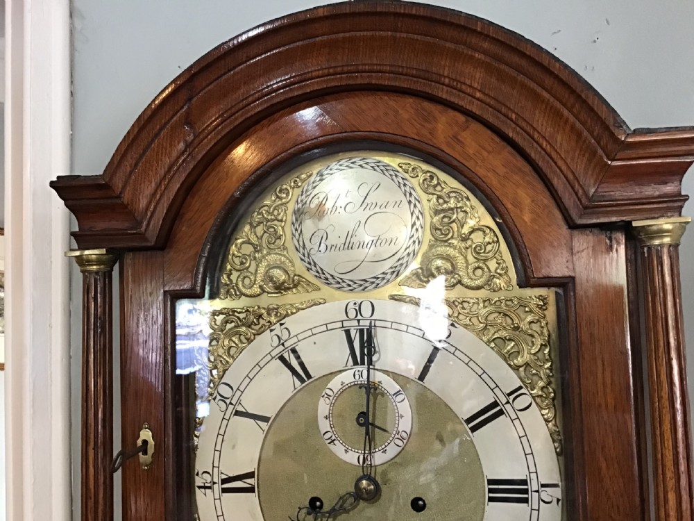Antique oak longcase clock View IV
