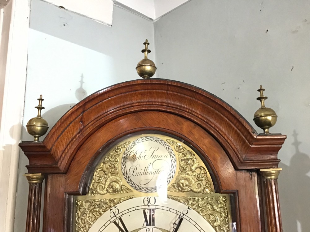 Antique oak longcase clock View X