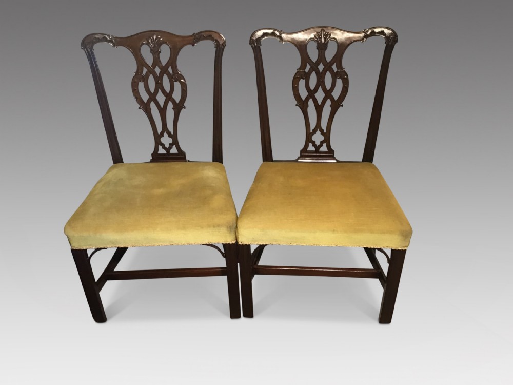 Pair of antique sidechairs
