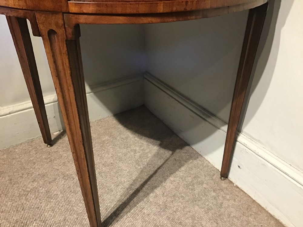 Antique demi-lune sidetable View VI