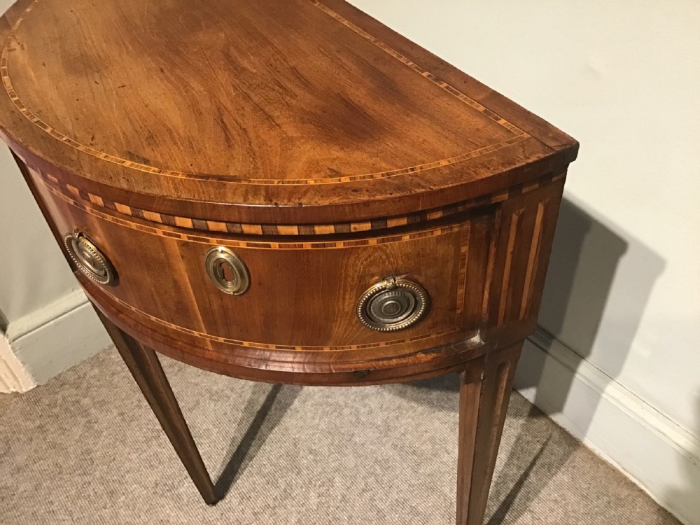 Antique demi-lune sidetable View X
