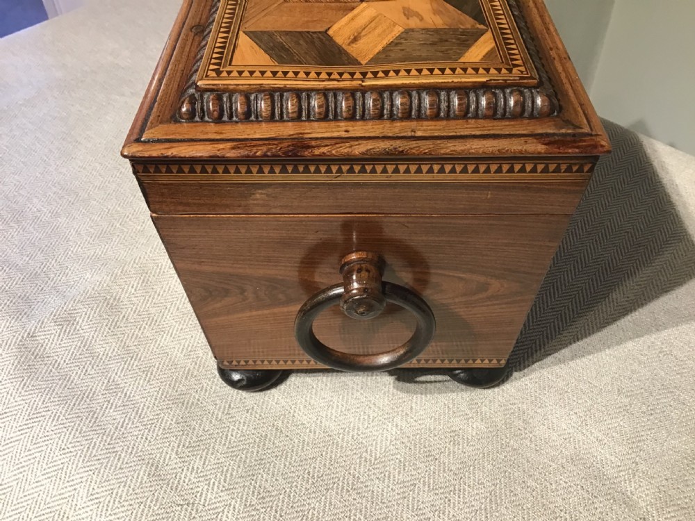 Antique tea caddy View V