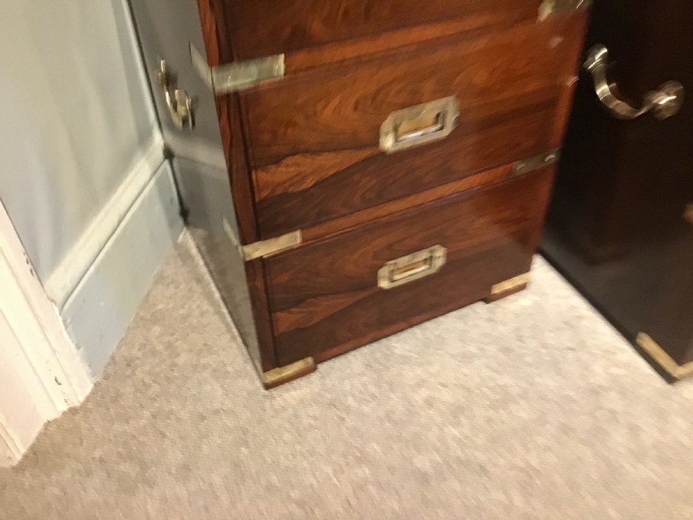 Pair of military style bedside chests View VI