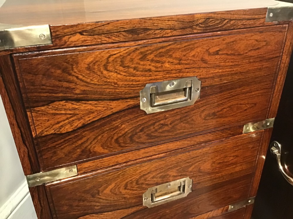 Pair of military style bedside chests View VII