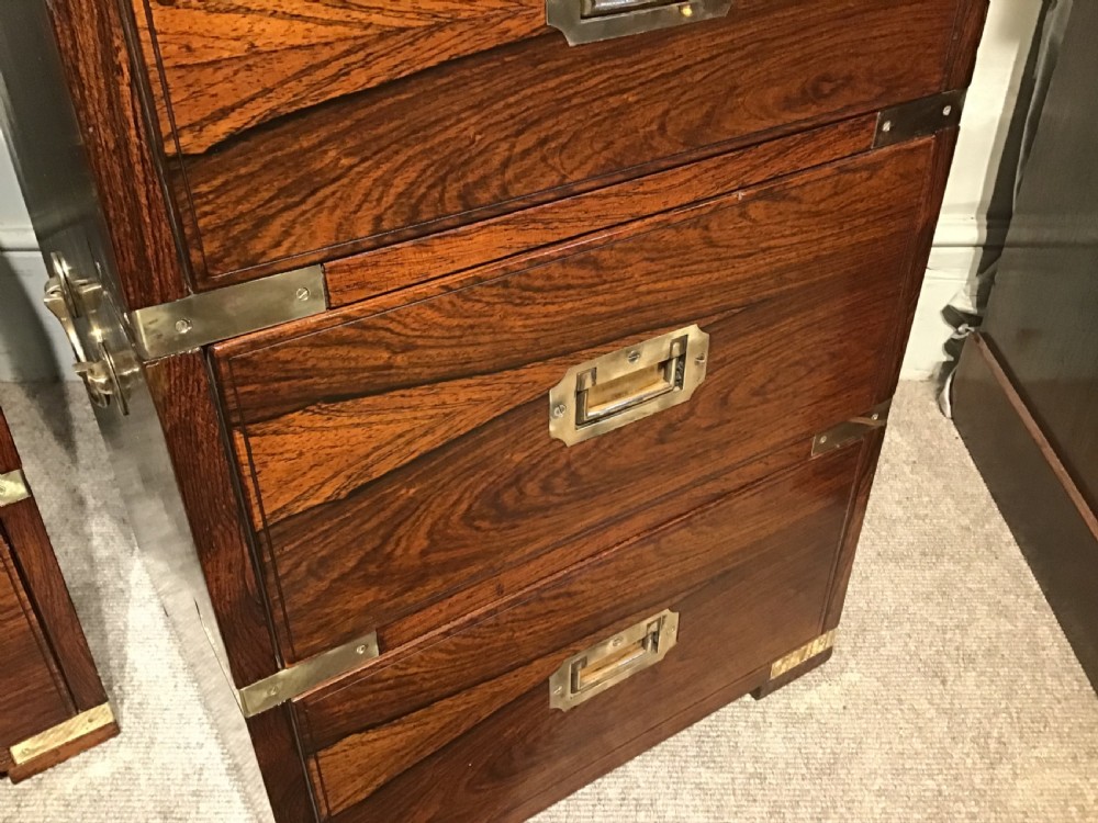 Pair of military style bedside chests View IX