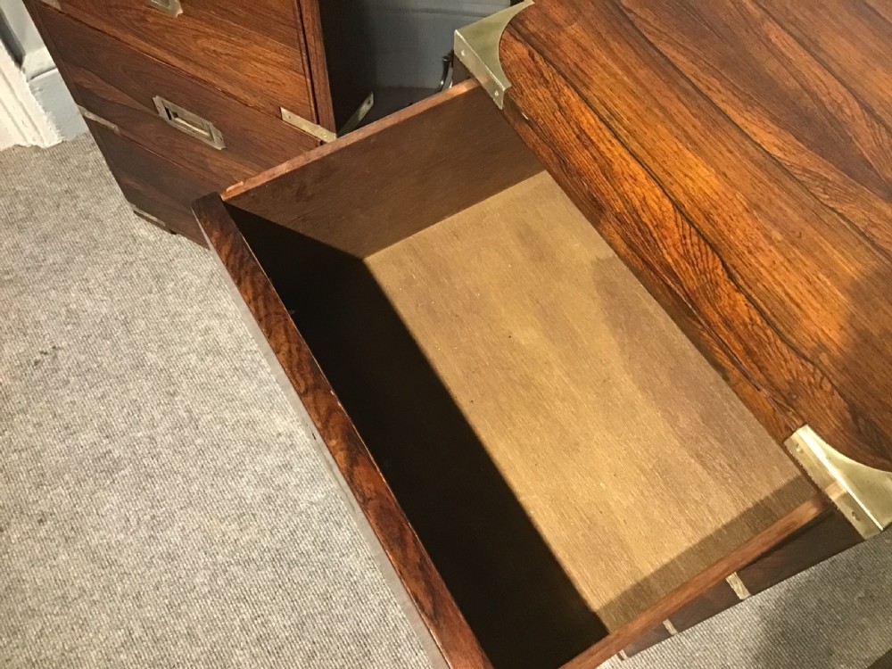 Pair of military style bedside chests View XI