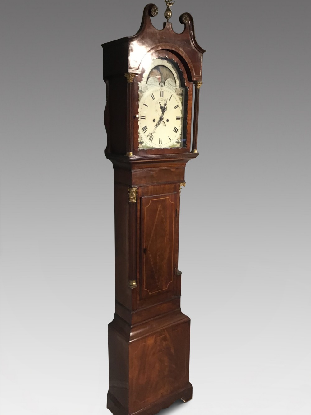 Antique mahogany longcase clock