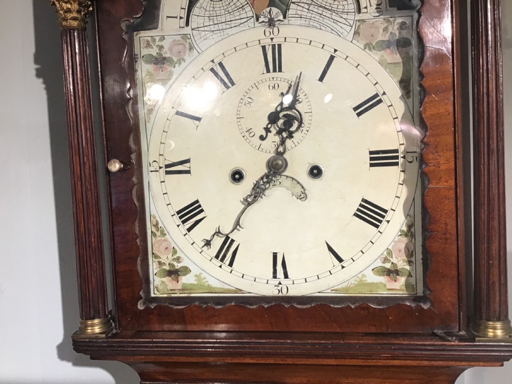 Antique mahogany longcase clock View V