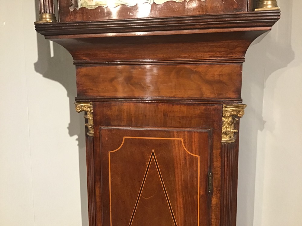 Antique mahogany longcase clock View VI