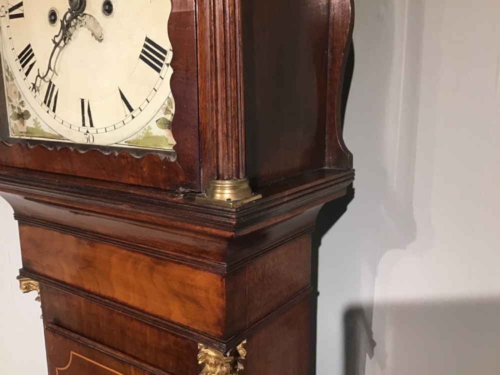 Antique mahogany longcase clock View XI
