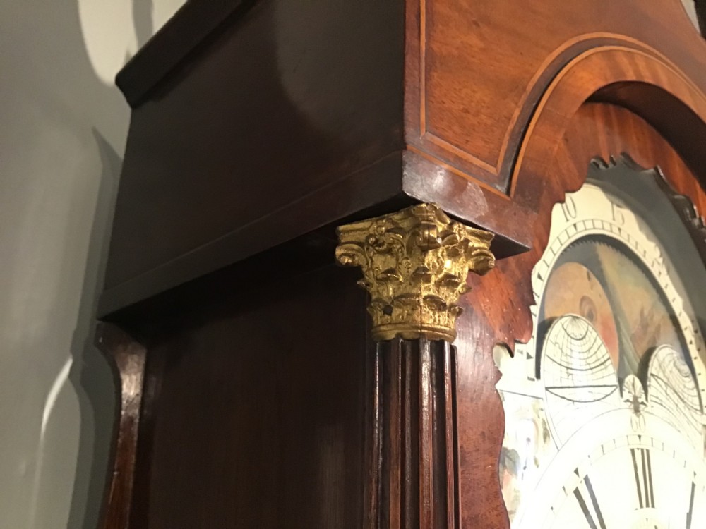 Antique mahogany longcase clock View XIV