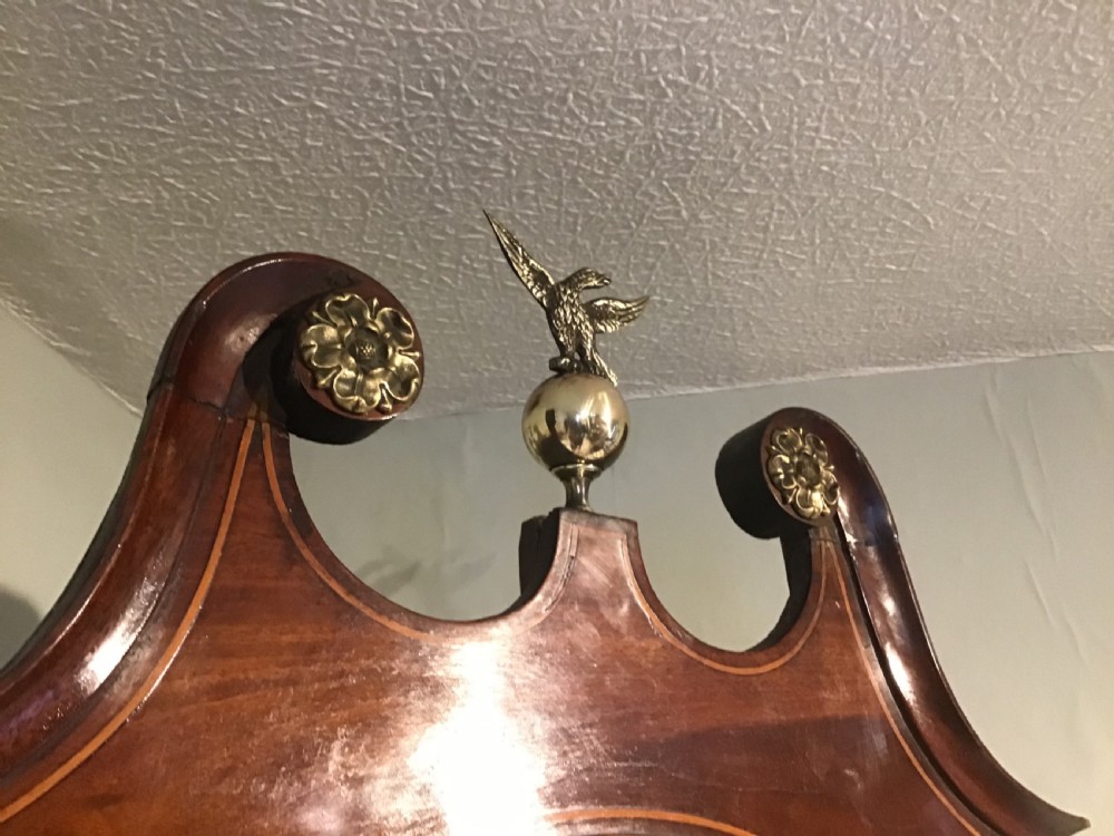 Antique mahogany longcase clock View XV