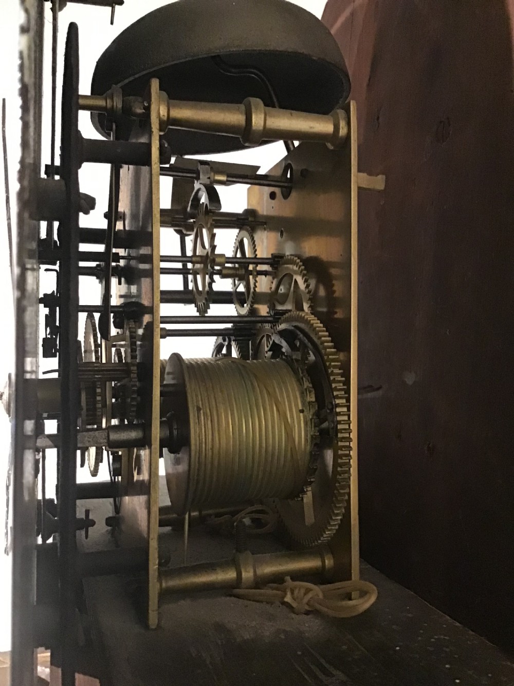 Antique mahogany longcase clock View XVI