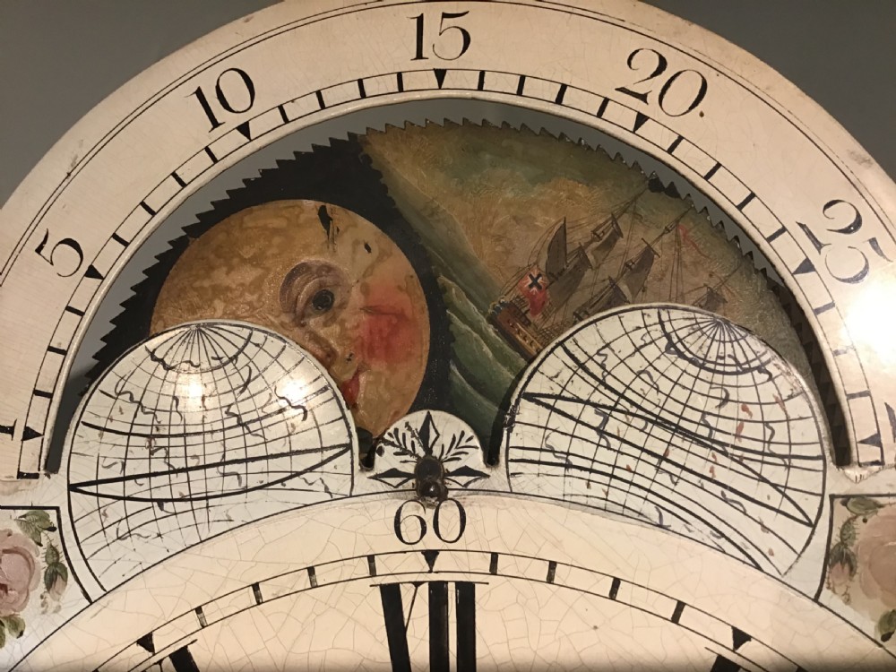 Antique mahogany longcase clock View XVIII