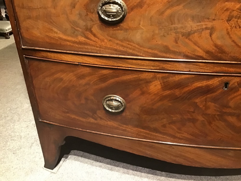 Antique bow front chest of drawers View VI