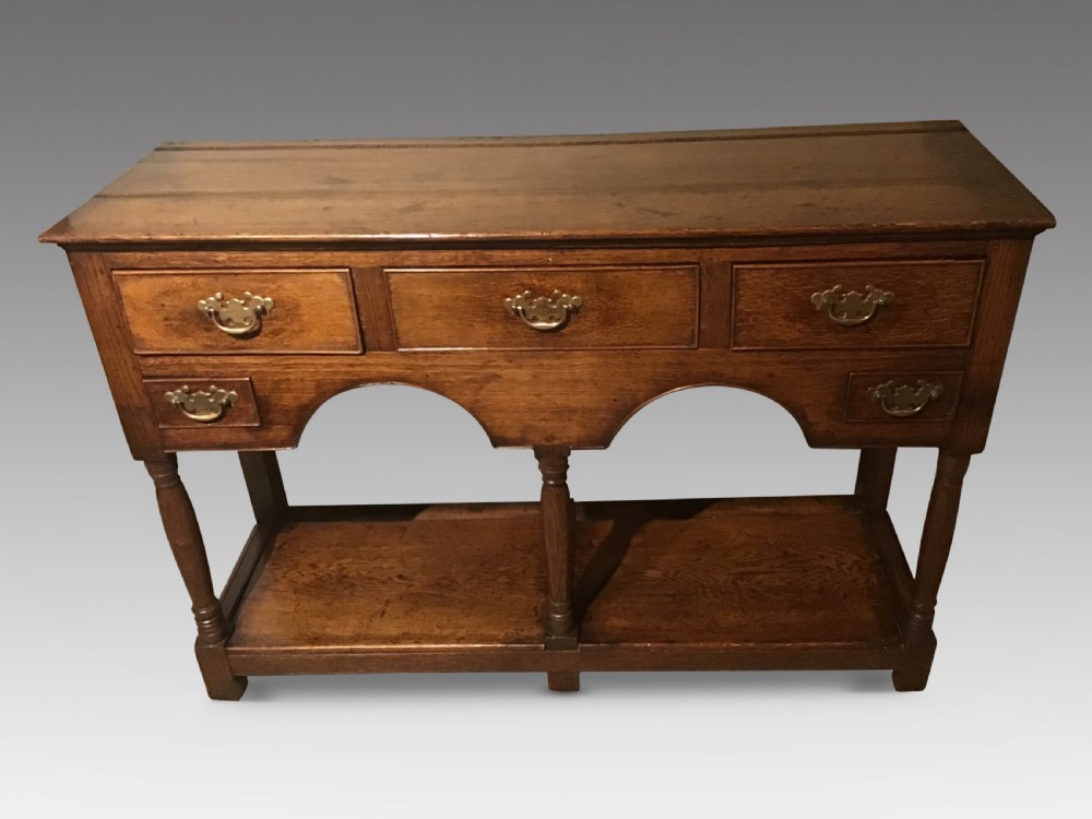 Antique oak pot board dresser