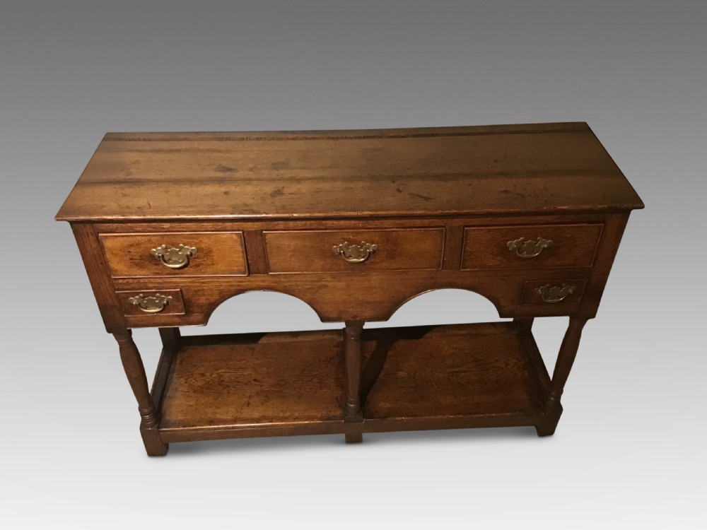 Antique oak pot board dresser View II