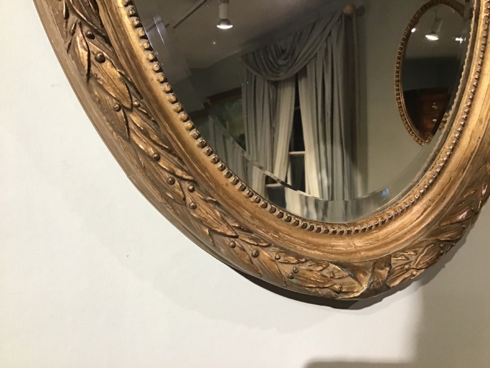 Antique oval wall mirror View IV
