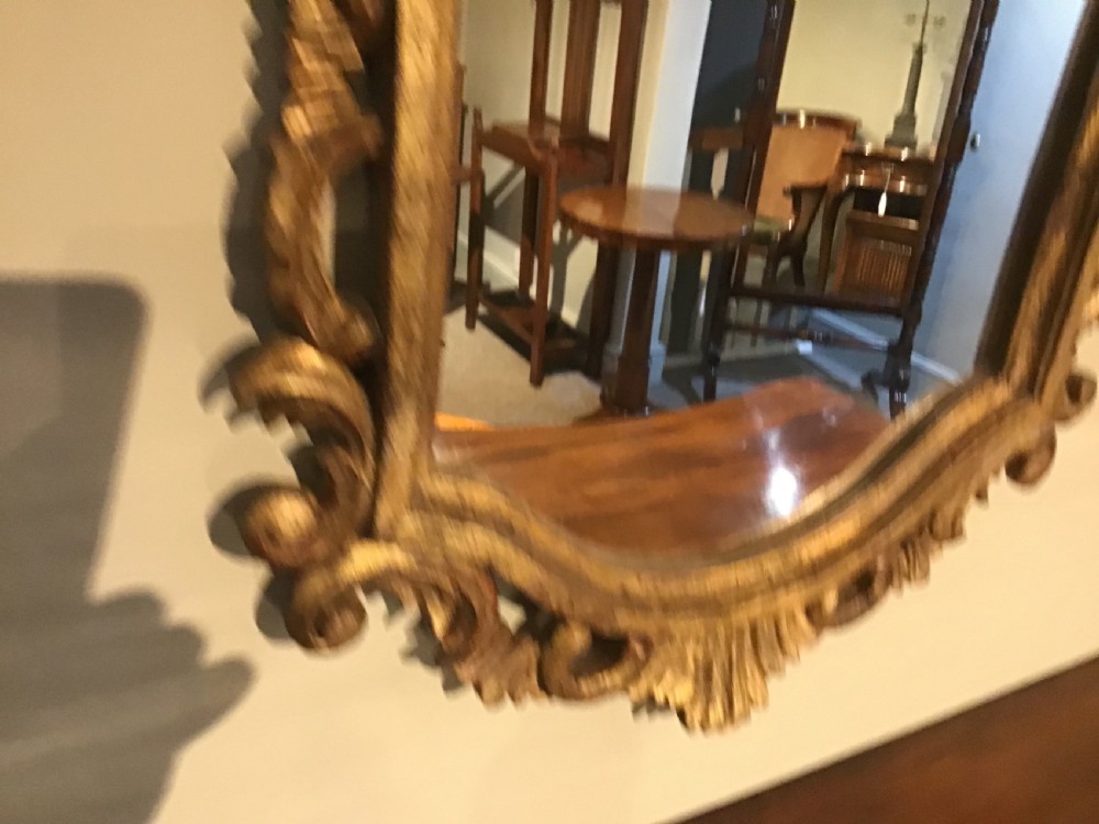 Antique carved giltwood mirror  View III