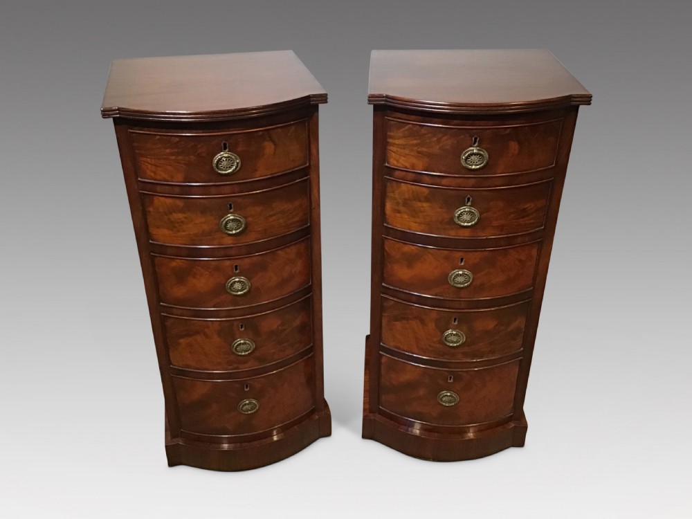 Pair of antique bedside chests