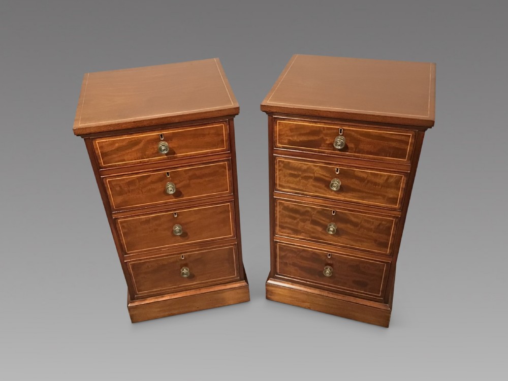 Pair of antique bedside cabinets View II