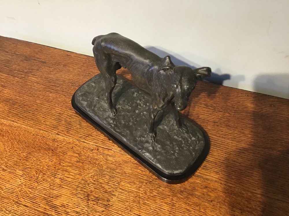 Antique bronze greyhound View II