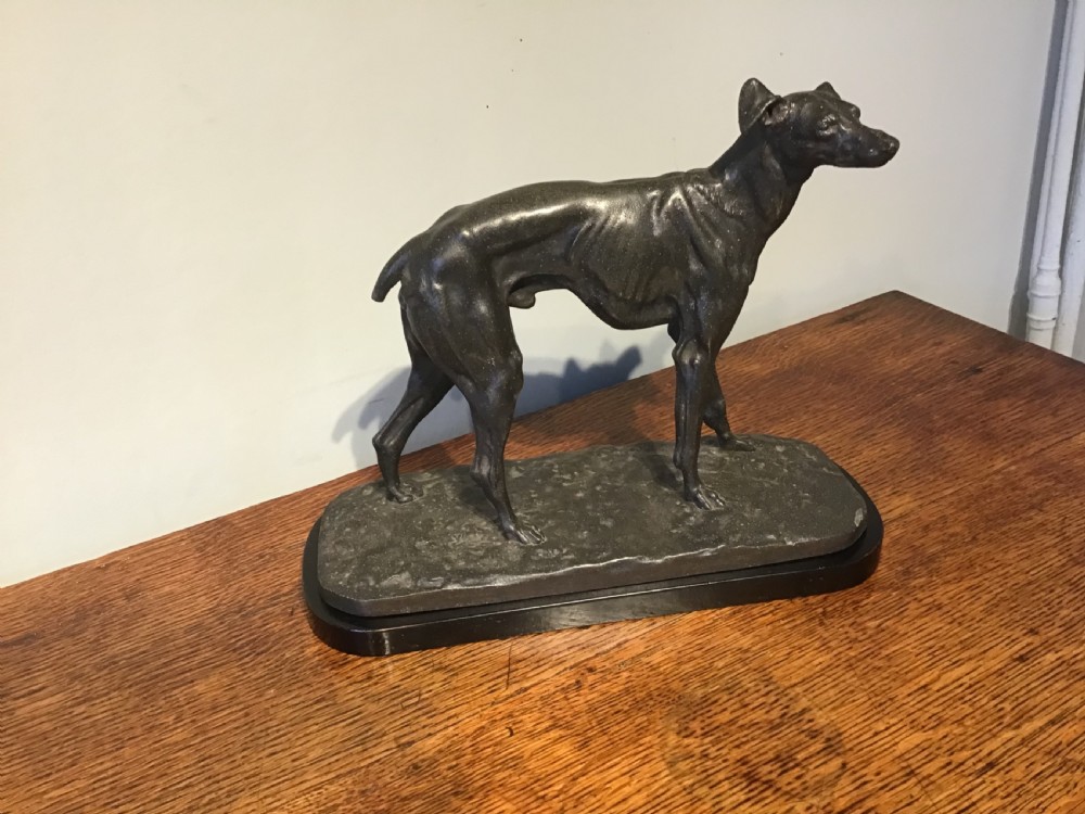 Antique bronze greyhound View III