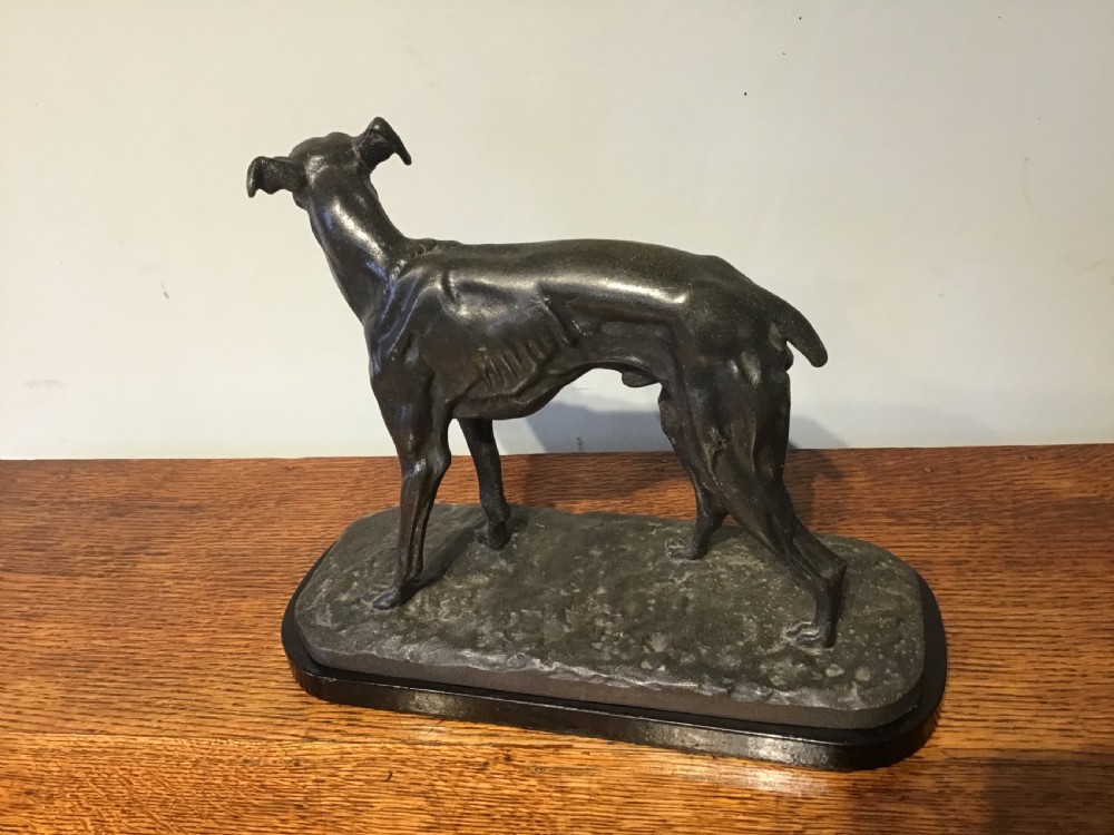 Antique bronze greyhound View IV