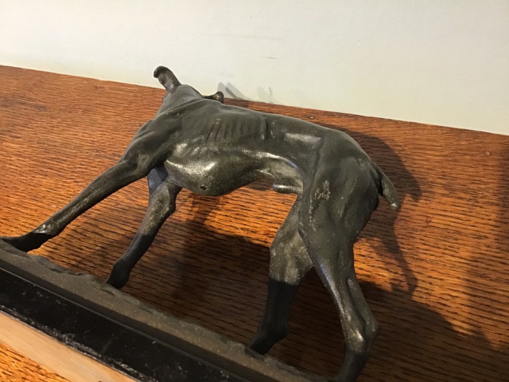 Antique bronze greyhound View V