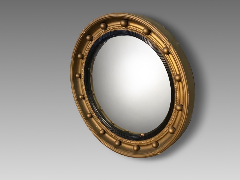Antique convex mirror
