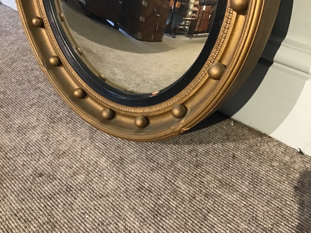 Antique convex mirror View IV
