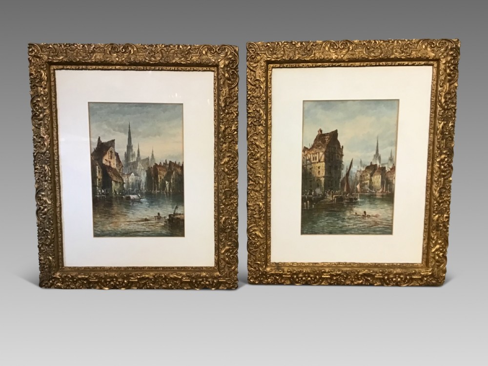 Pair of antique watercolours