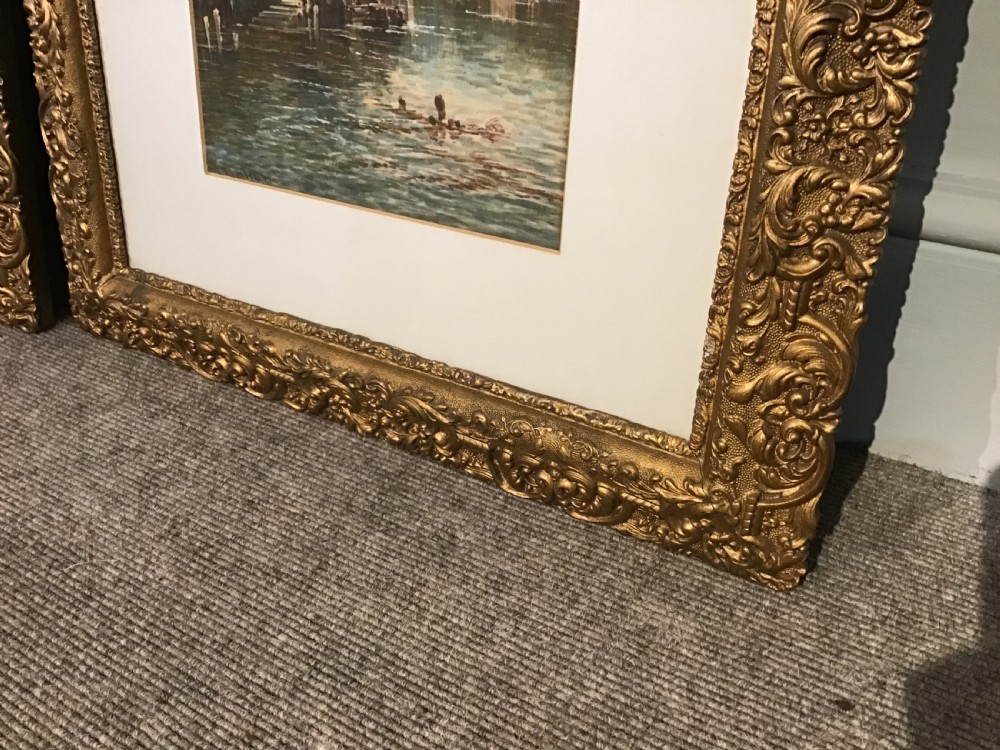Pair of antique watercolours View II