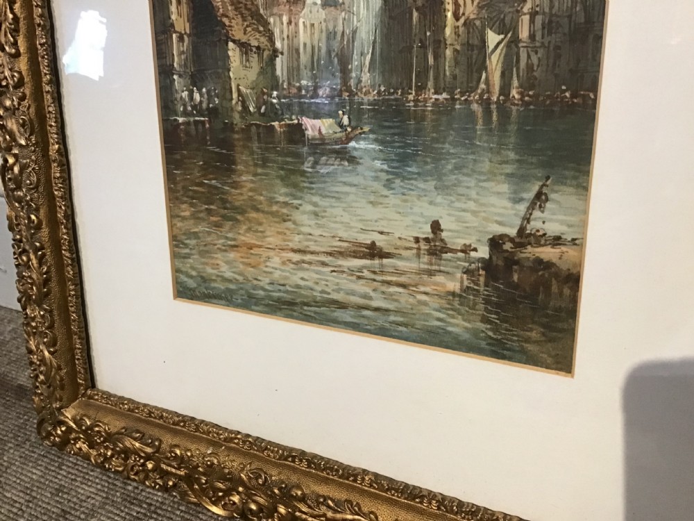 Pair of antique watercolours View VIII