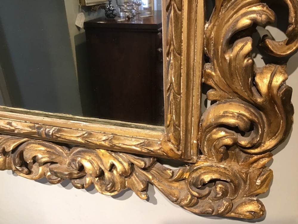 Antique carved giltwood mirror View III